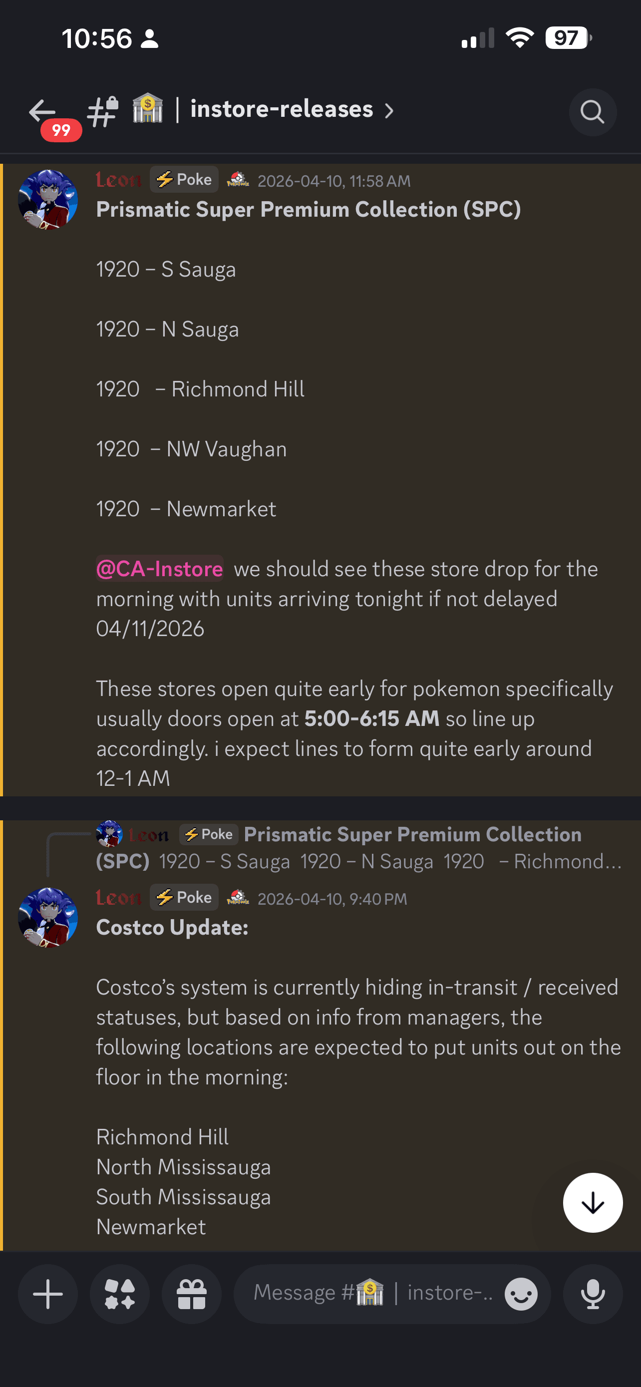 Discord in-store release intel